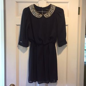 Navy blue Peter Pan collar dress